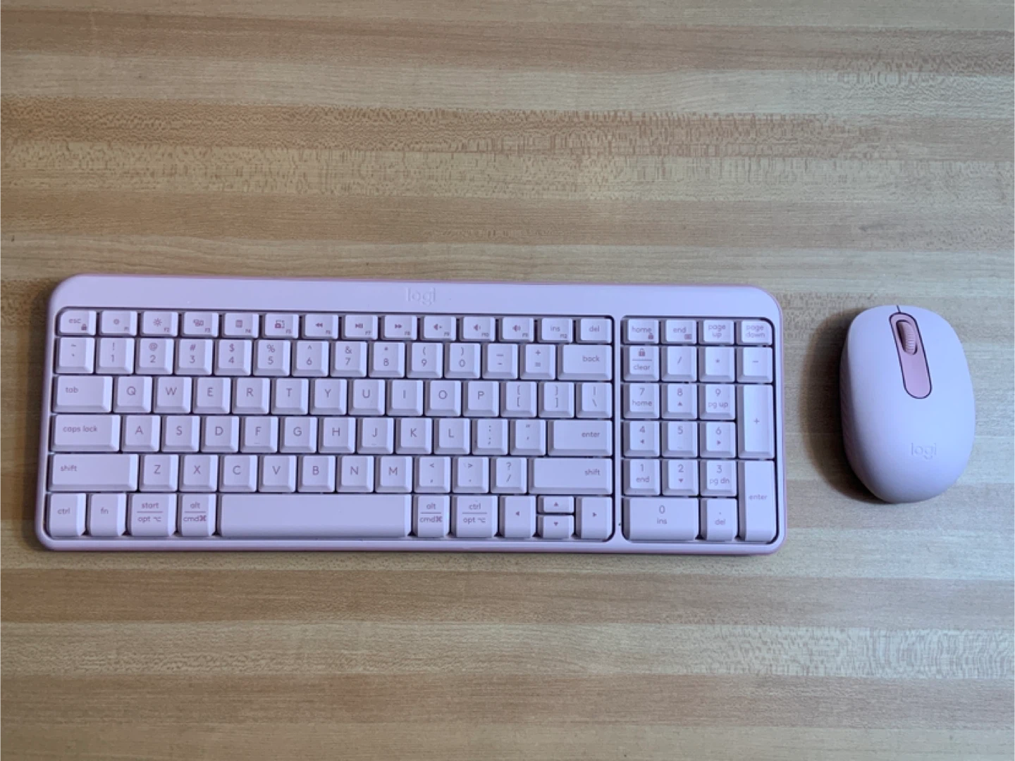 Logitech MK250 Pink Wireless Keyboard & Mouse – Like New