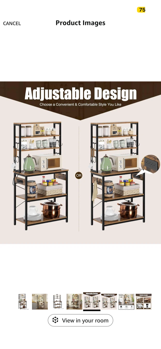 Baker's Rack with Power Outlet - photo 3