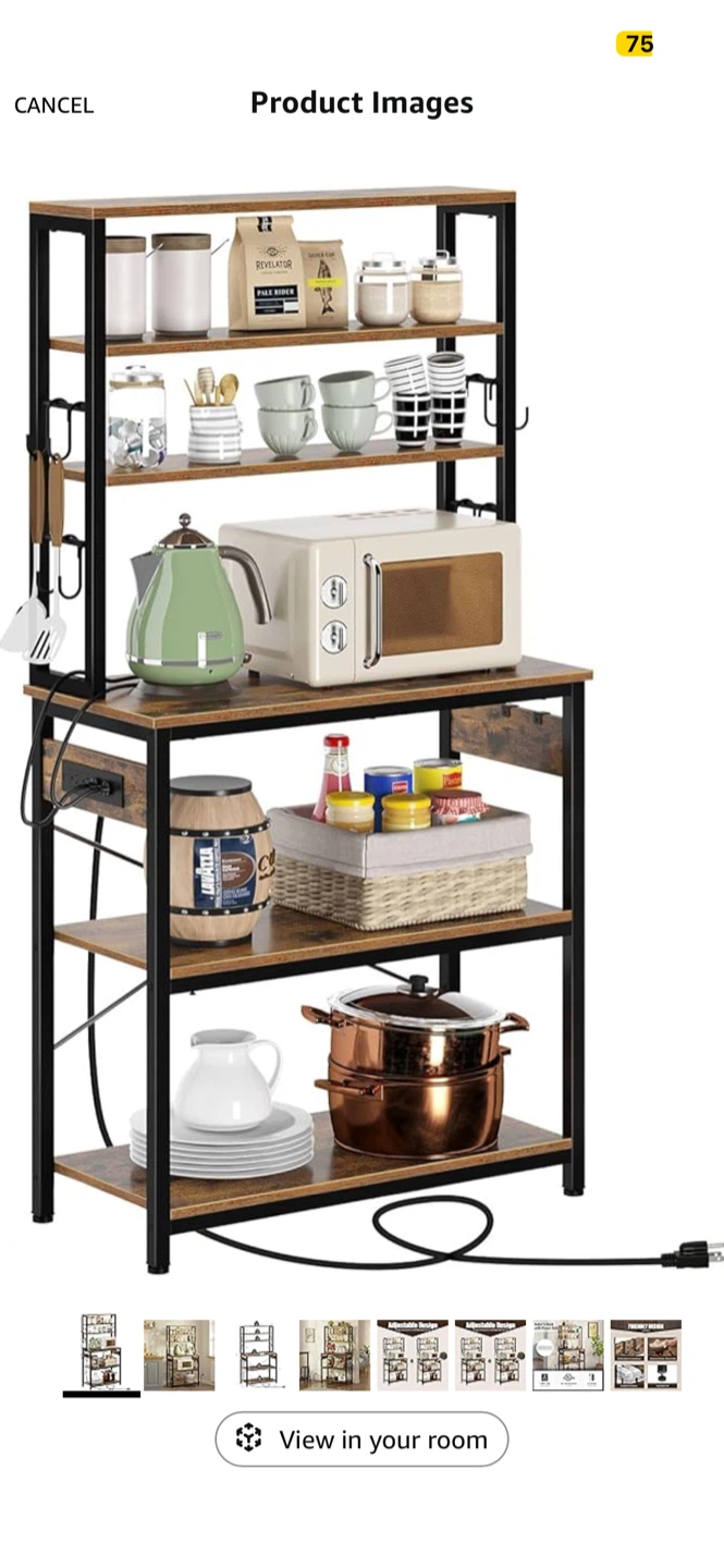 Baker's Rack with Power Outlet