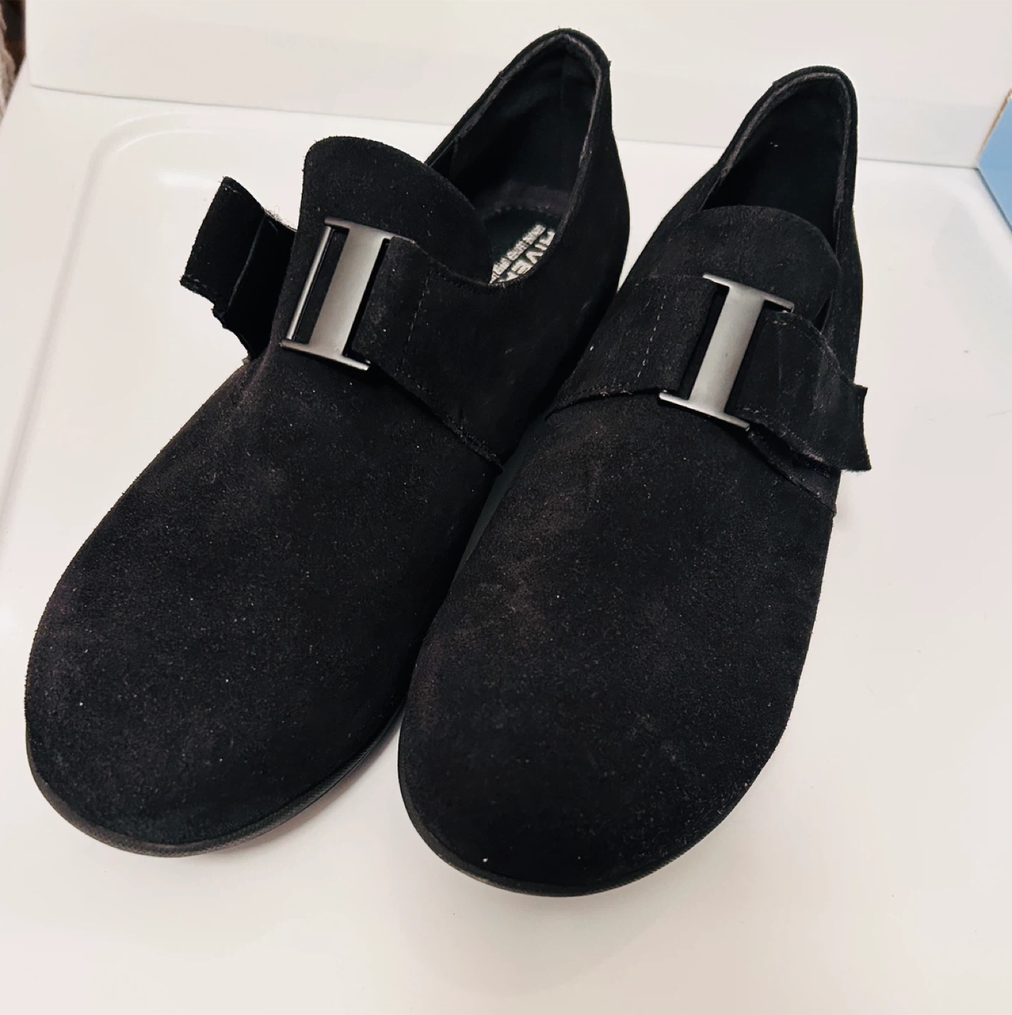 Brand new Black suede Leather Shoes: $200 retail