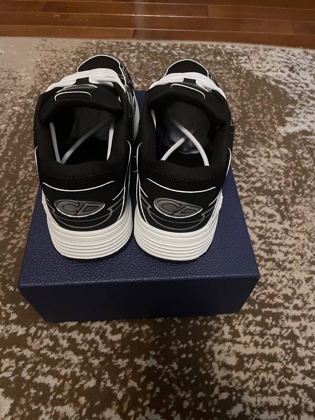 Black and White Dior B30 Black Sneakers - photo 3