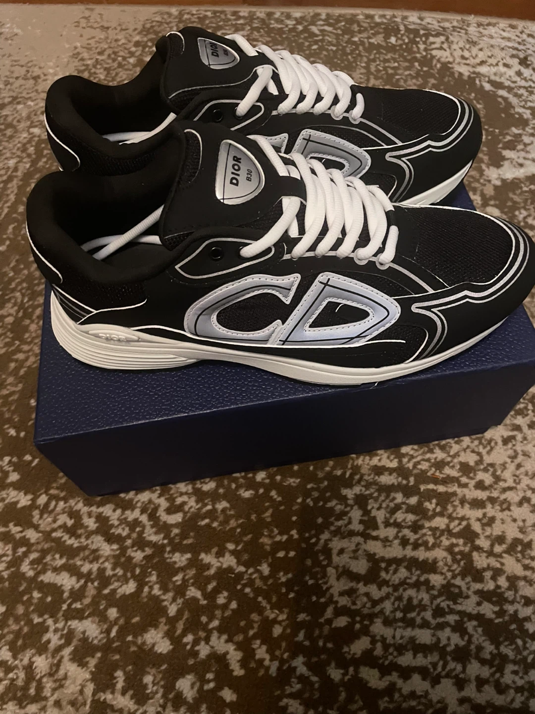 Black and White Dior B30 Black Sneakers - photo 4