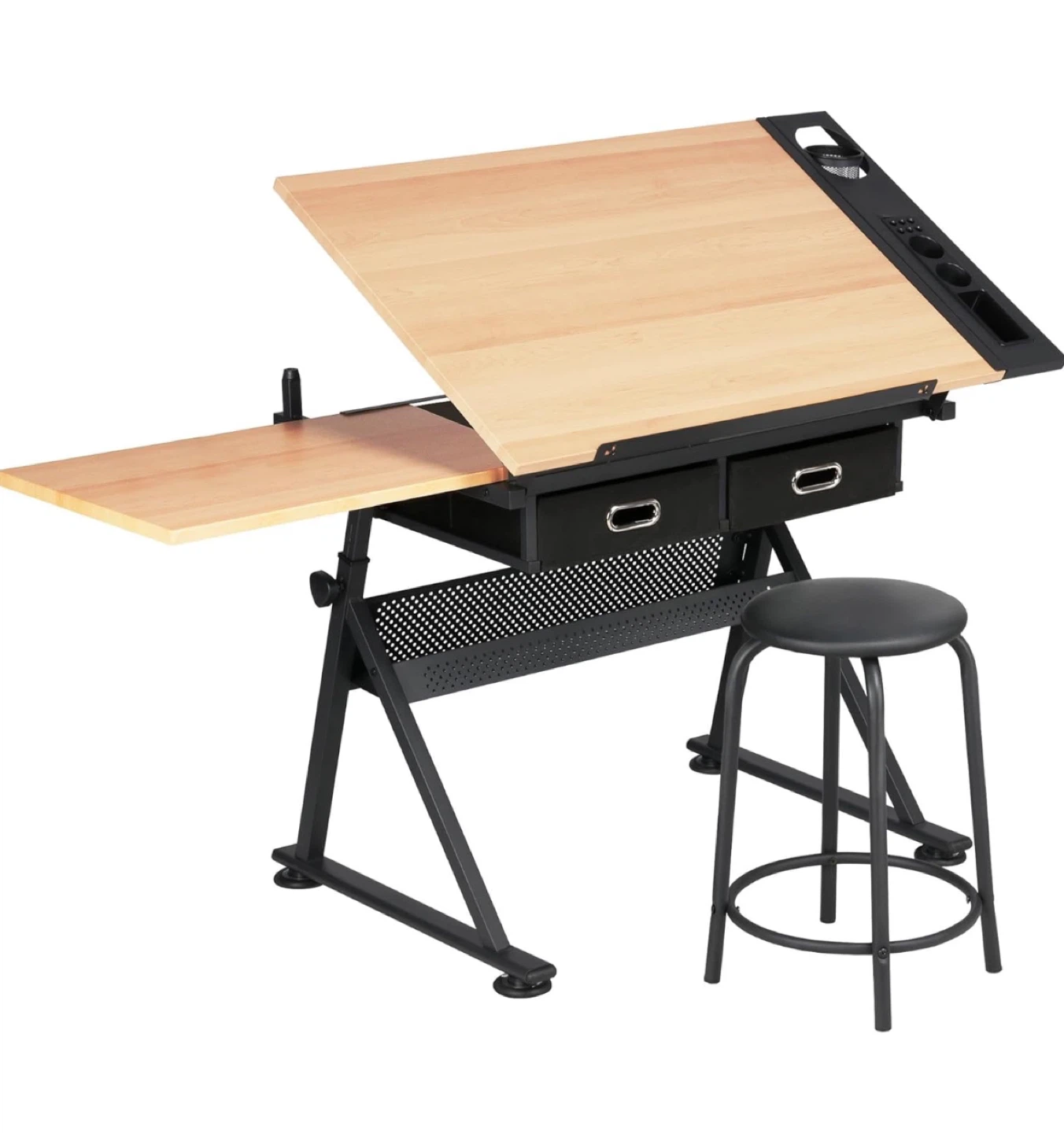 Adjustable Art Table with Stool
