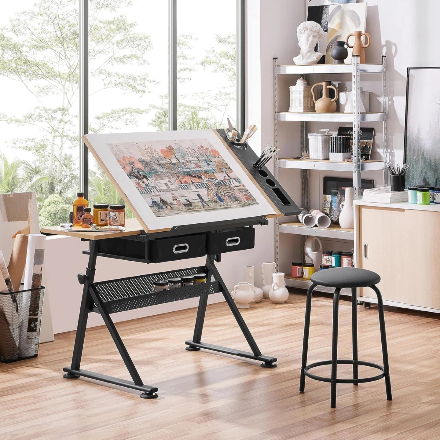 Adjustable Art Table with Stool - photo 2