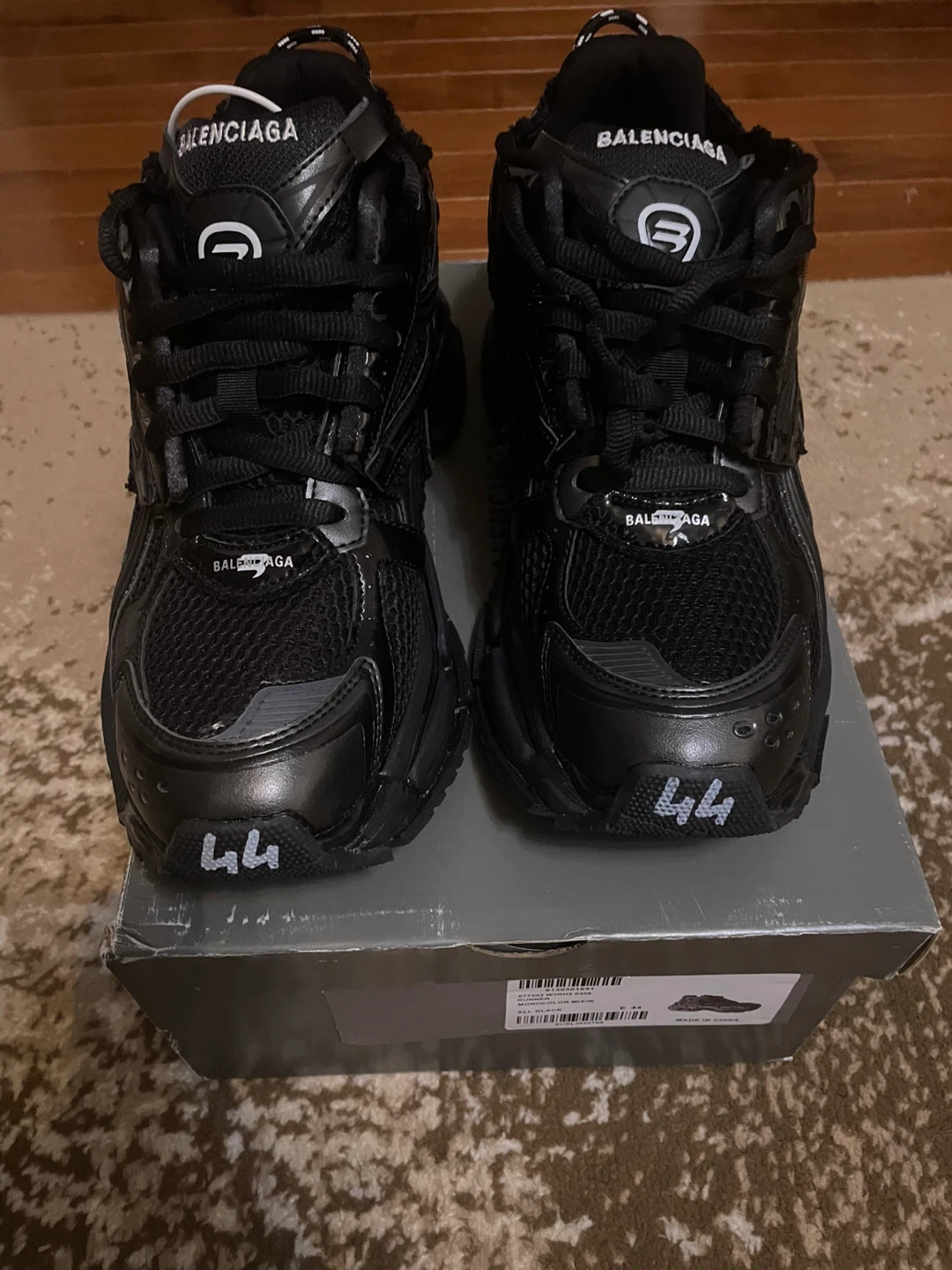 Balenciaga Runner Sneakers - Black - (Size 10)