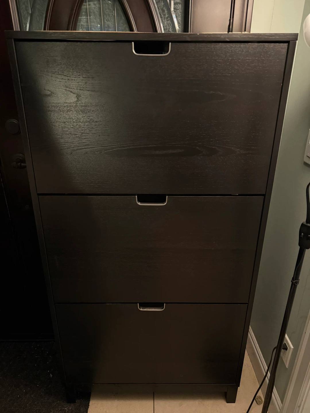 IKEA Hemnes Black-Brown Shoe Cabinet - photo 2