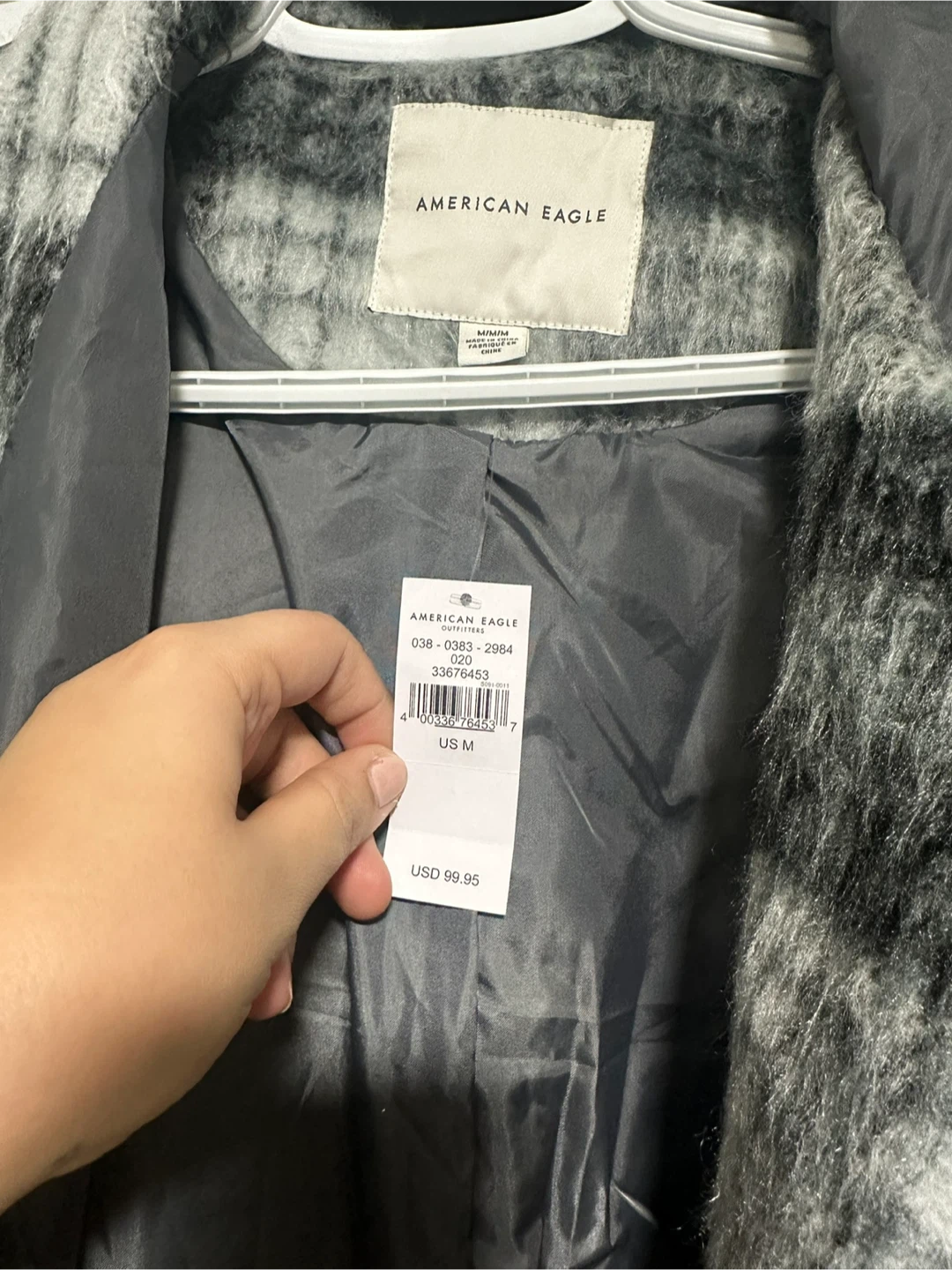 American Eagle Plaid Coat - Size M - photo 3