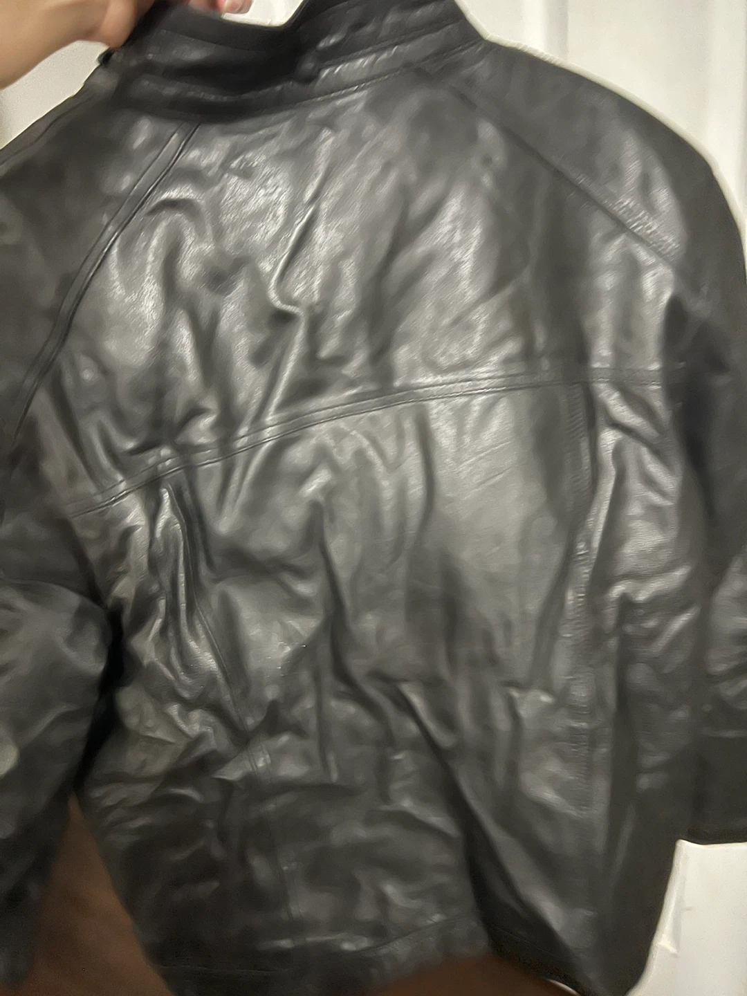 Real Leather Black Jacket - Size L - photo 4