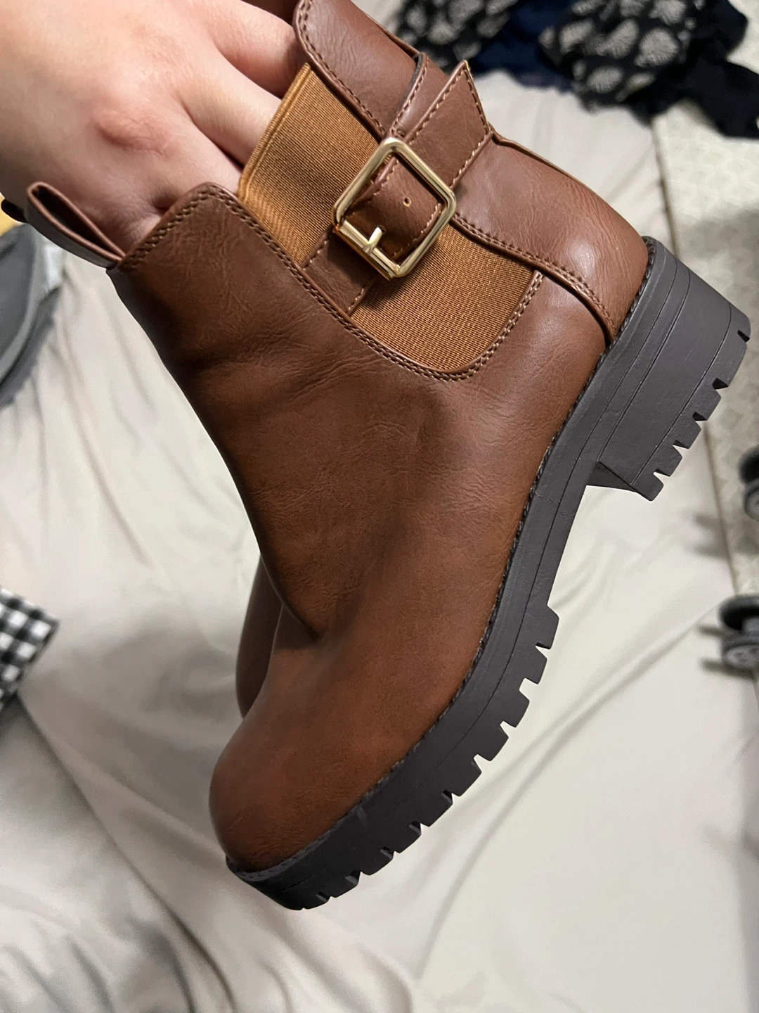 Joe Fresh Brown Ankle Boots - Size 6 - photo 2