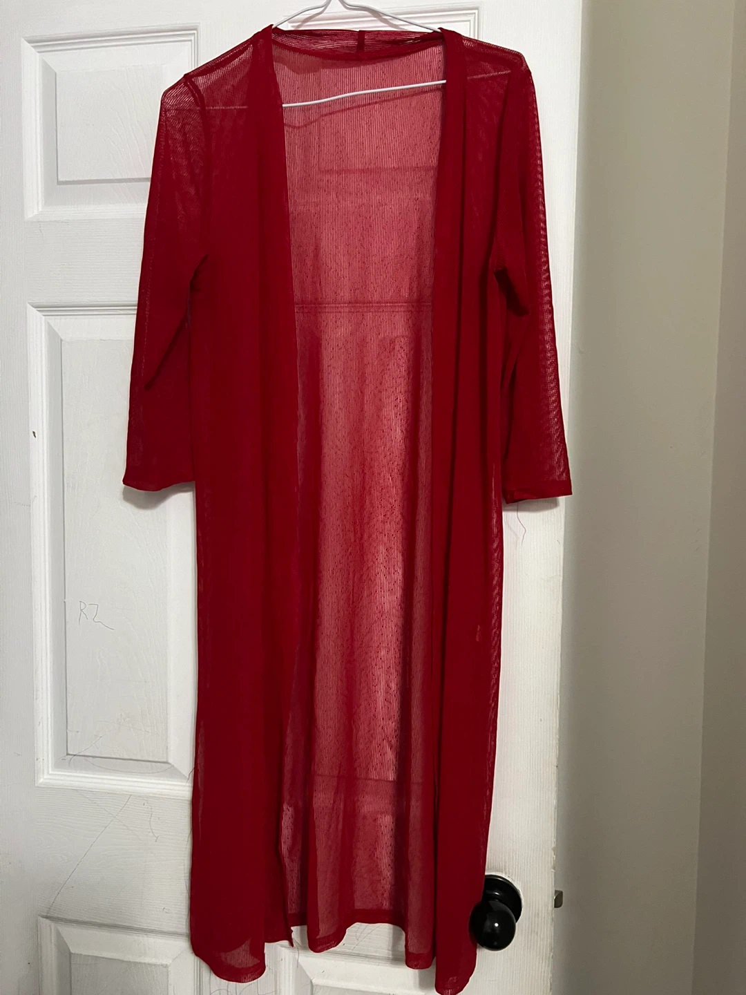 Red Mesh Cardigan - photo 3