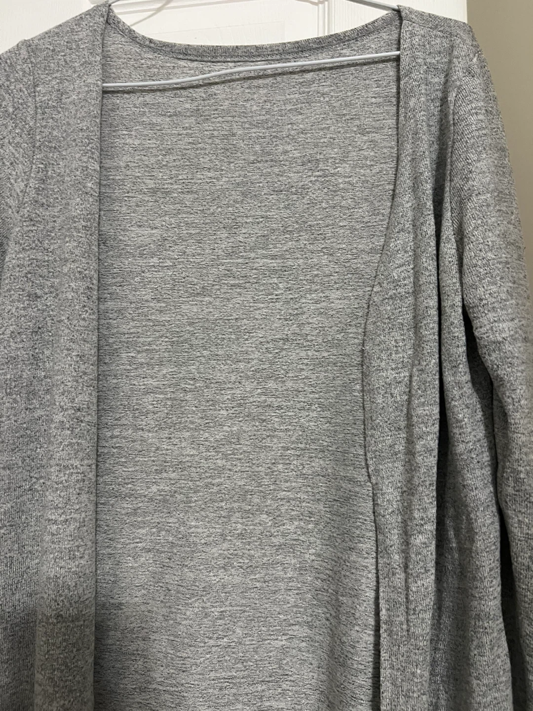 Grey Open Front Cardigan