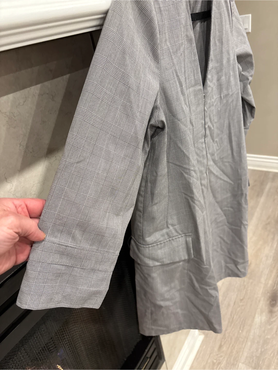 Zara Grey Plaid Dress - Size M - photo 3