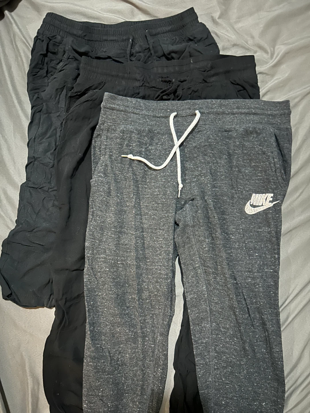 3 Joggers Bundle Black & Grey - Size M