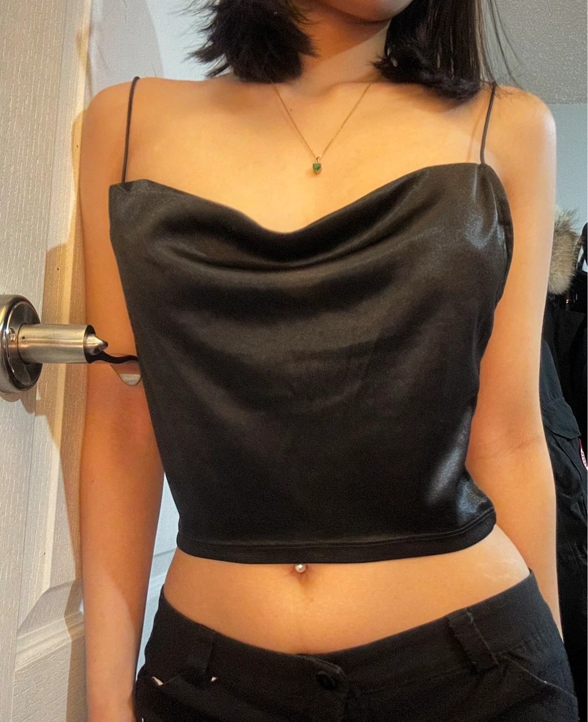 H&M Divided Black Cami Top - Size S