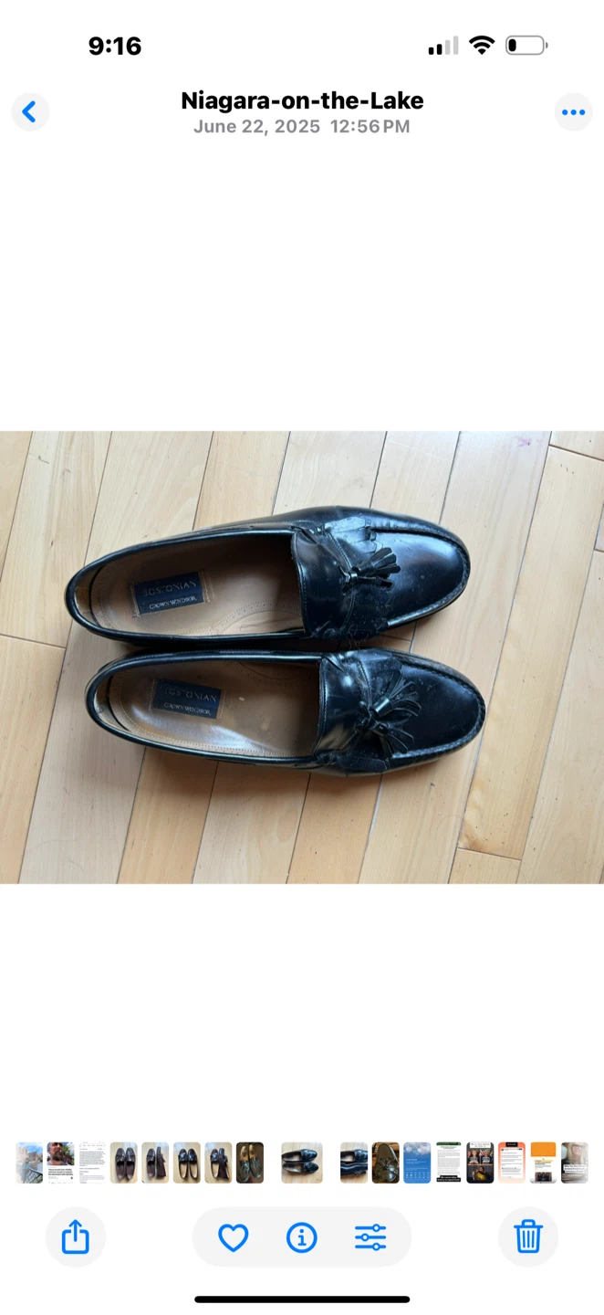 Black leather loafers size 12 - photo 2