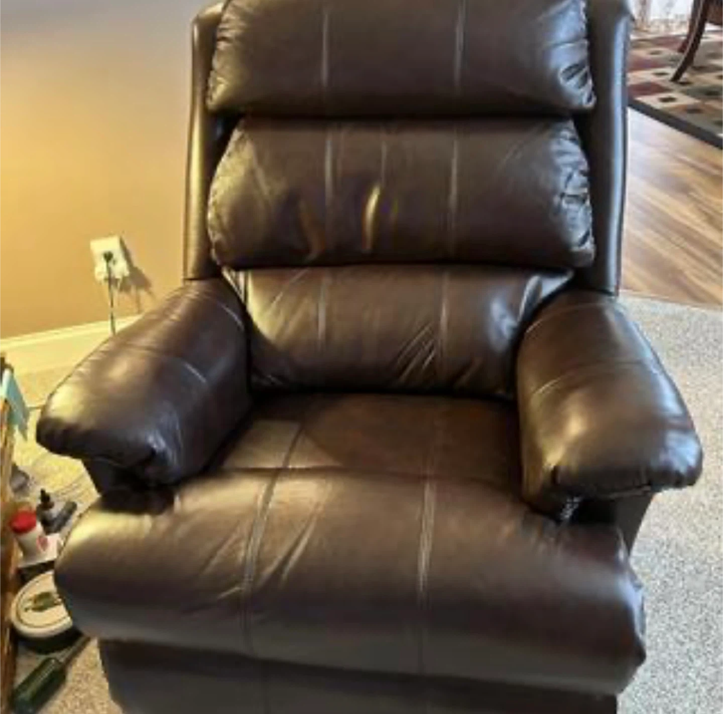 La-Z-Boy Chestnut Leather Recliner
