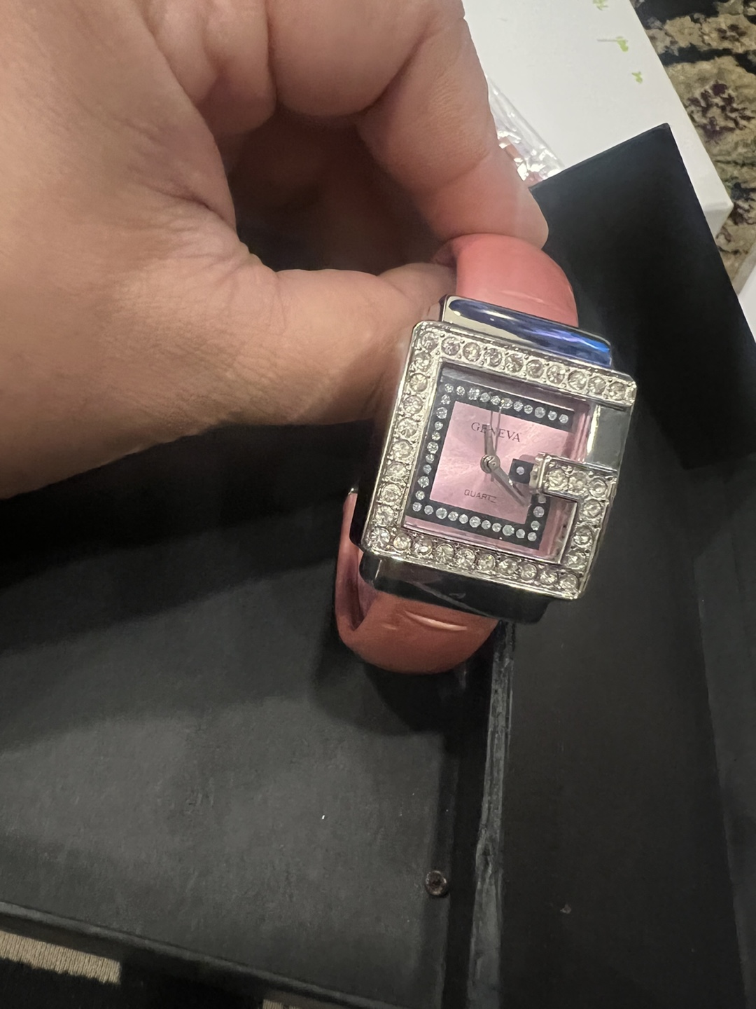 Geneva Quartz Pink Leather Watch - photo 3
