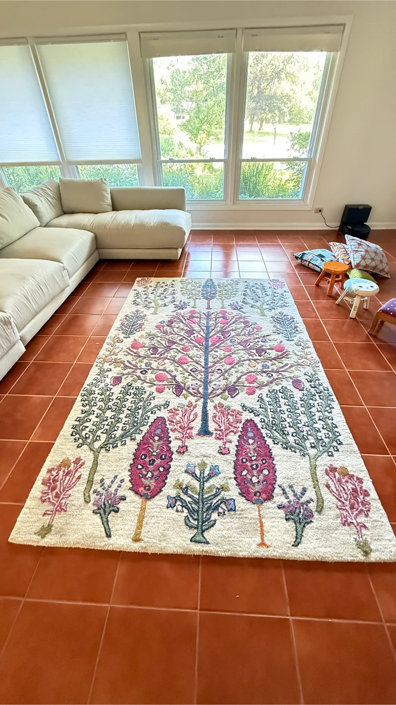 Anthropologie Floral Tree Rug - photo 3