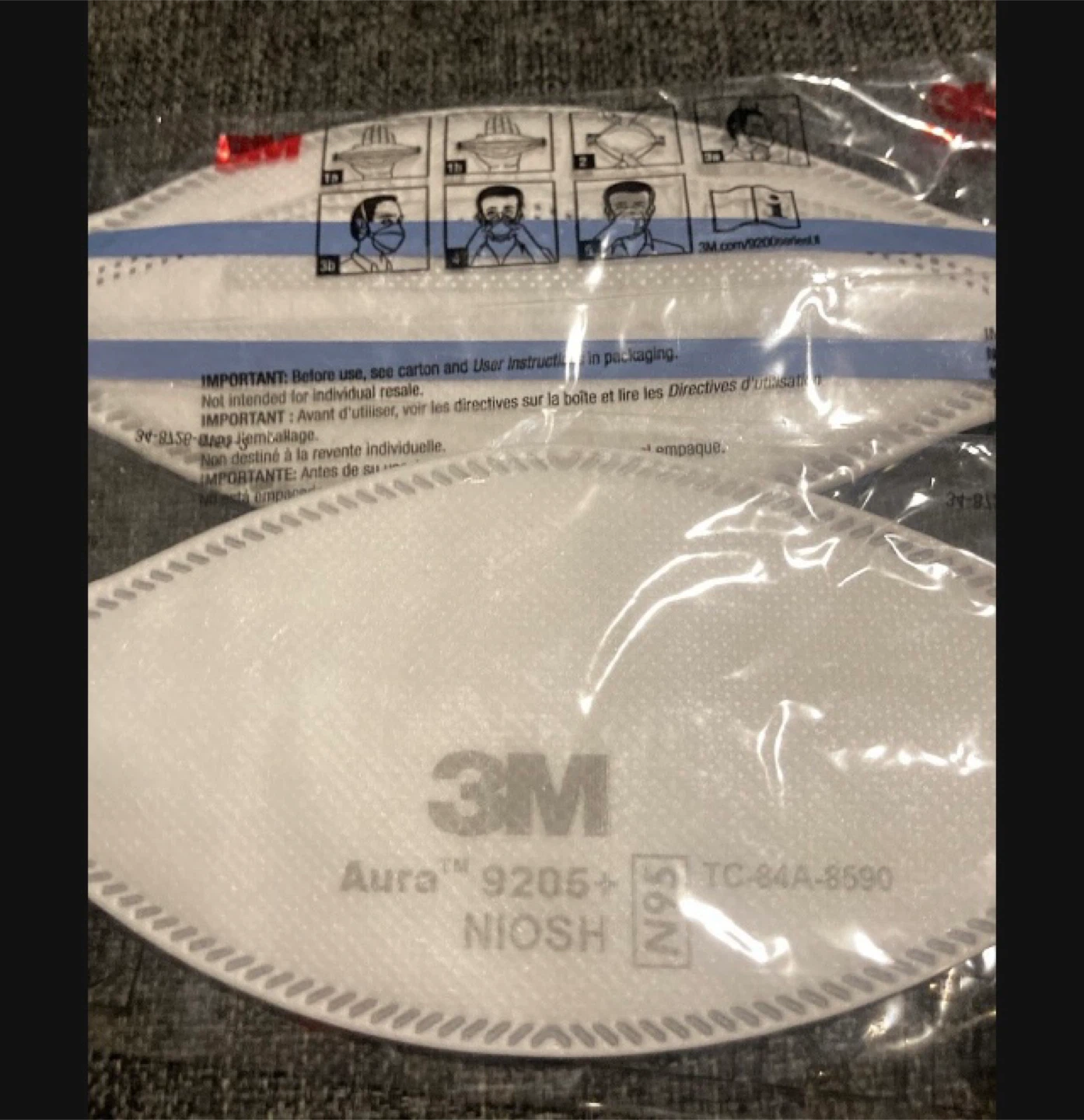 500 New 3M Aura 9205+ N95 Mask