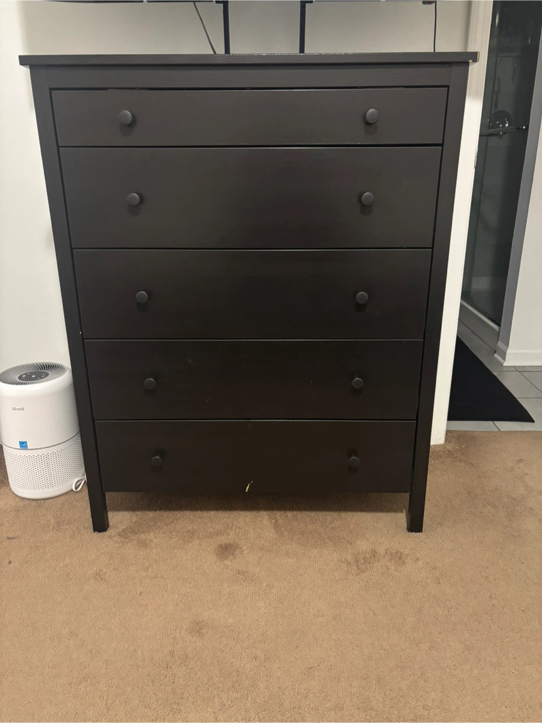 IKEA Black 5-Drawer Dresser