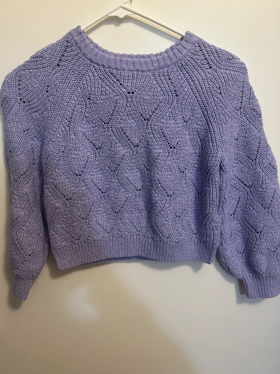 Girls Old Navy Purple Knit Sweater - Size M(8)