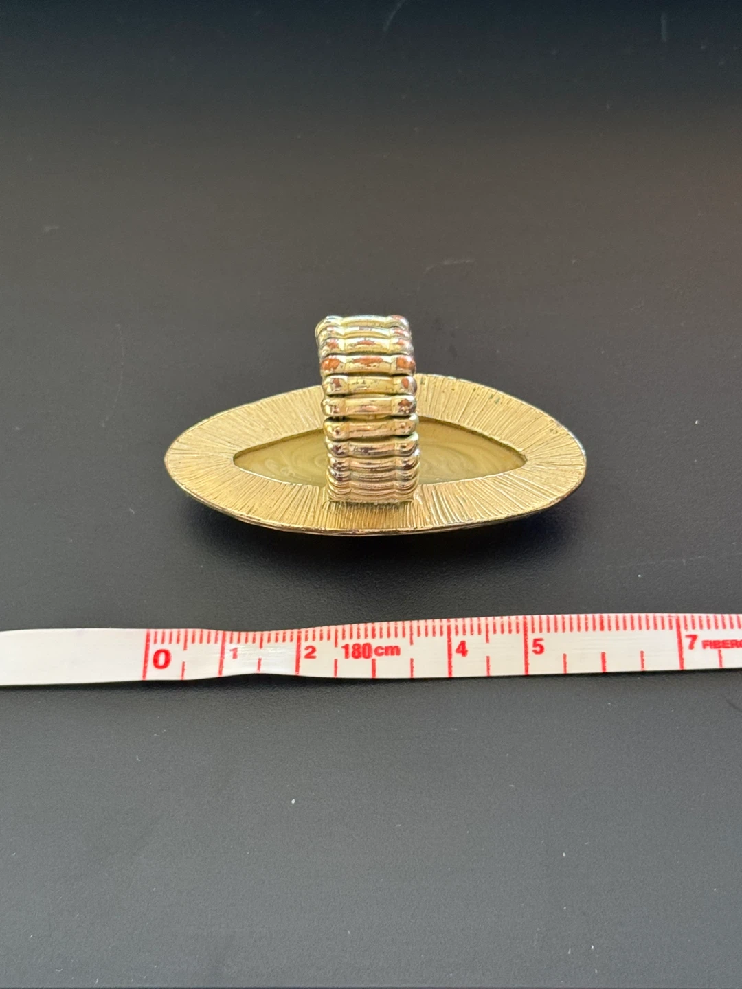 Vintage Adjustable Amber-Colored Ring - photo 3