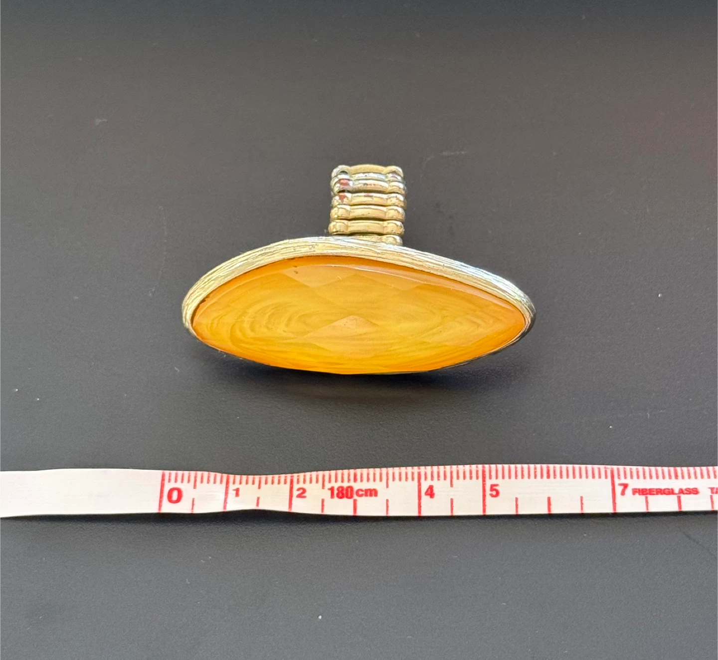Vintage Adjustable Amber-Colored Ring - photo 5