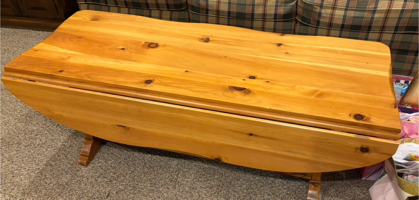 Wooden Drop Leaf Coffee Table - photo 2