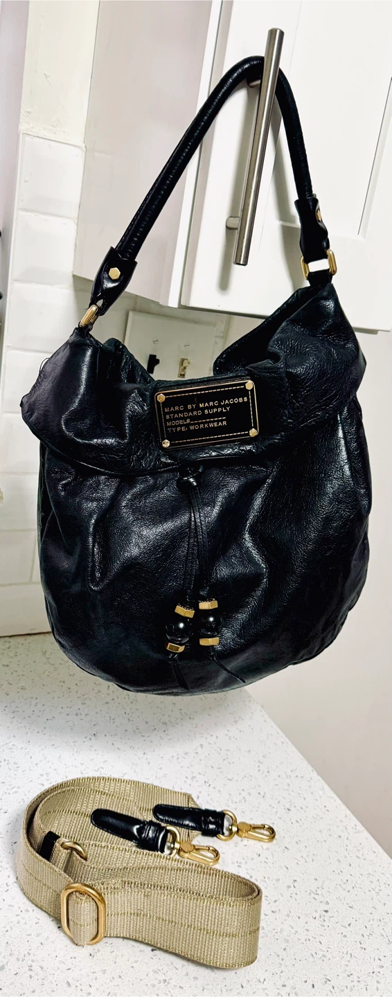 Marc by Marc Jacobs Q Hiller Leather Hobo Bag