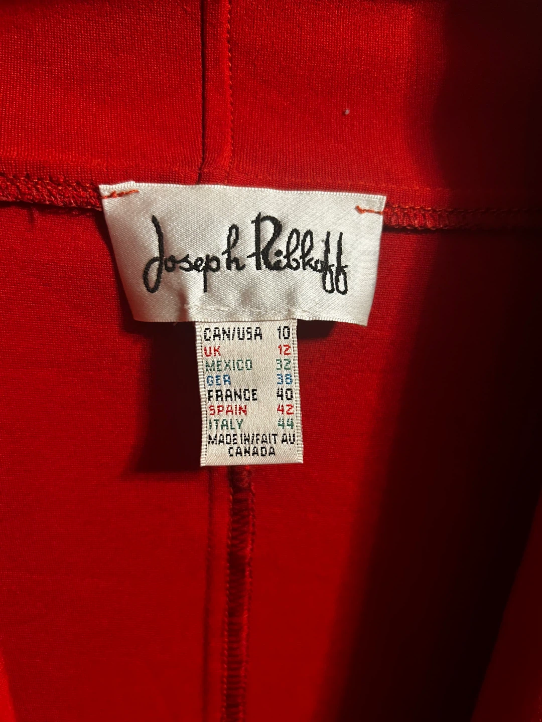 Joseph Ribkoff Red Cowl Neck Top - Size 10 - photo 3
