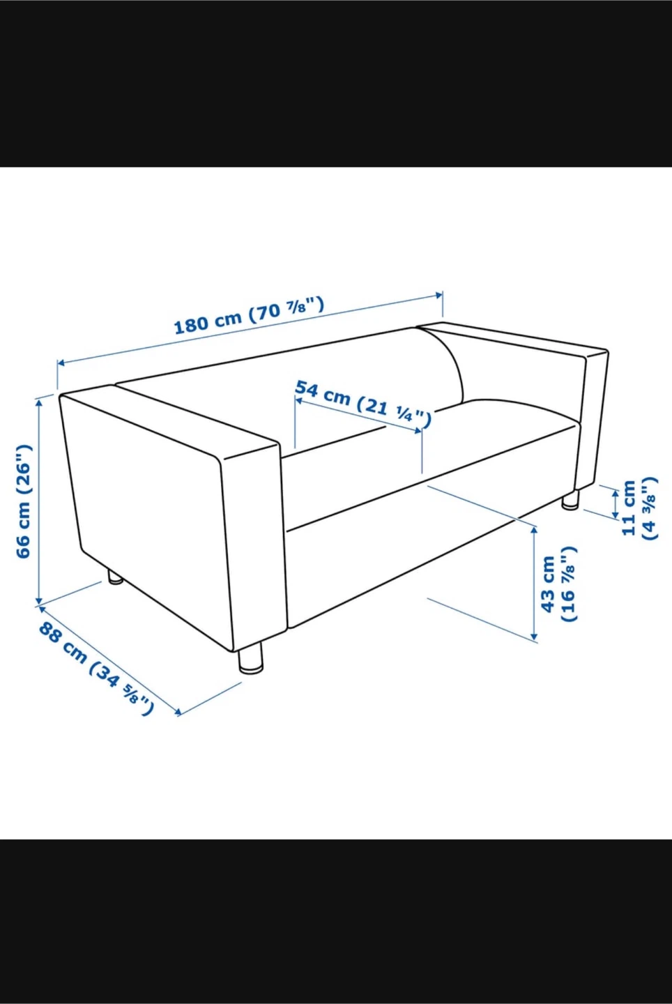 IKEA - Grey Loveseat Sofa - photo 2