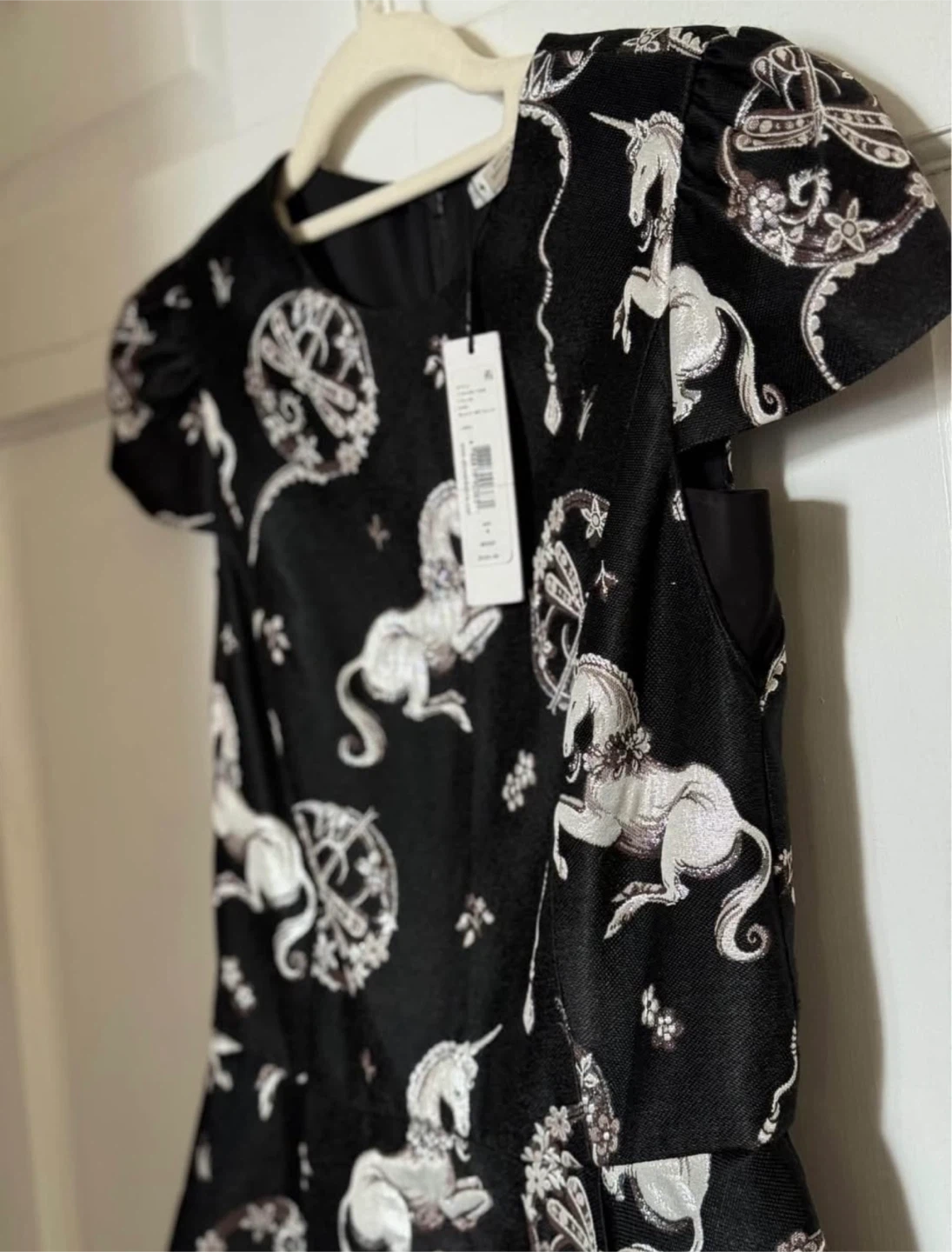 Alice + Olivia Black Metallic Unicorn Dress - Size 4 - photo 2