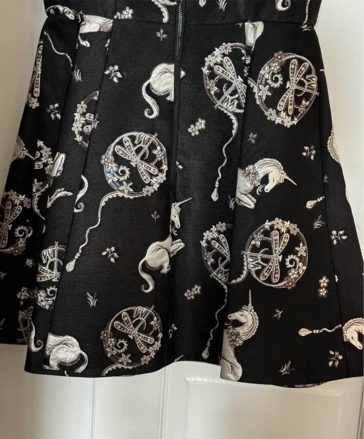 Alice + Olivia Black Metallic Unicorn Dress - Size 4 - photo 5