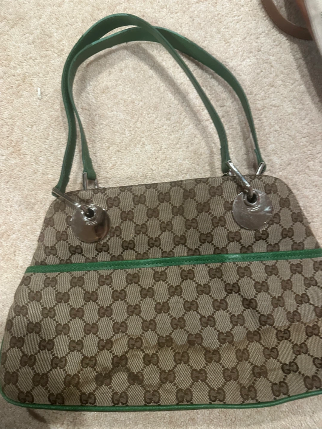 Gucci Monogram Canvas Top Handle Bag