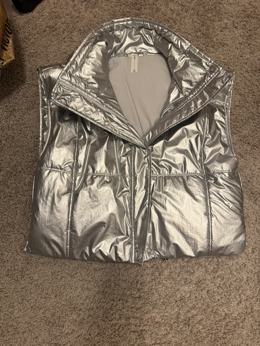 Daily Practice Silver Puffer Vest - XXS