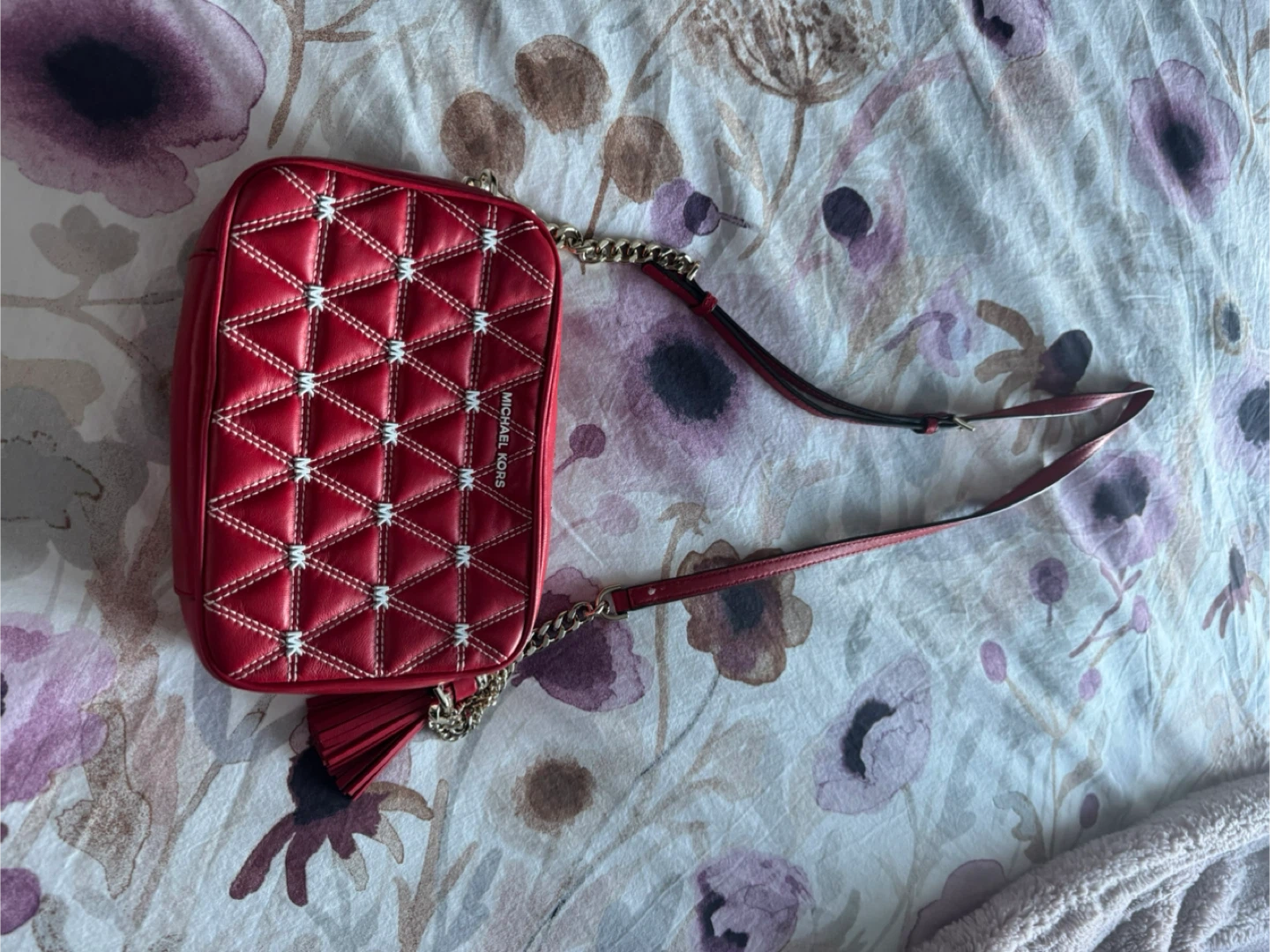 Michael Kors Red Leather Crossbody Bag - photo 3
