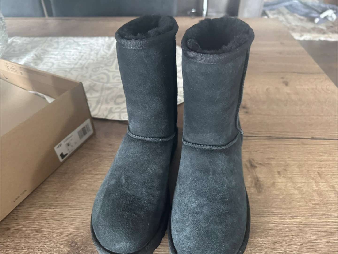 UGG Classic Short II Black Boots - Size 6 - photo 3