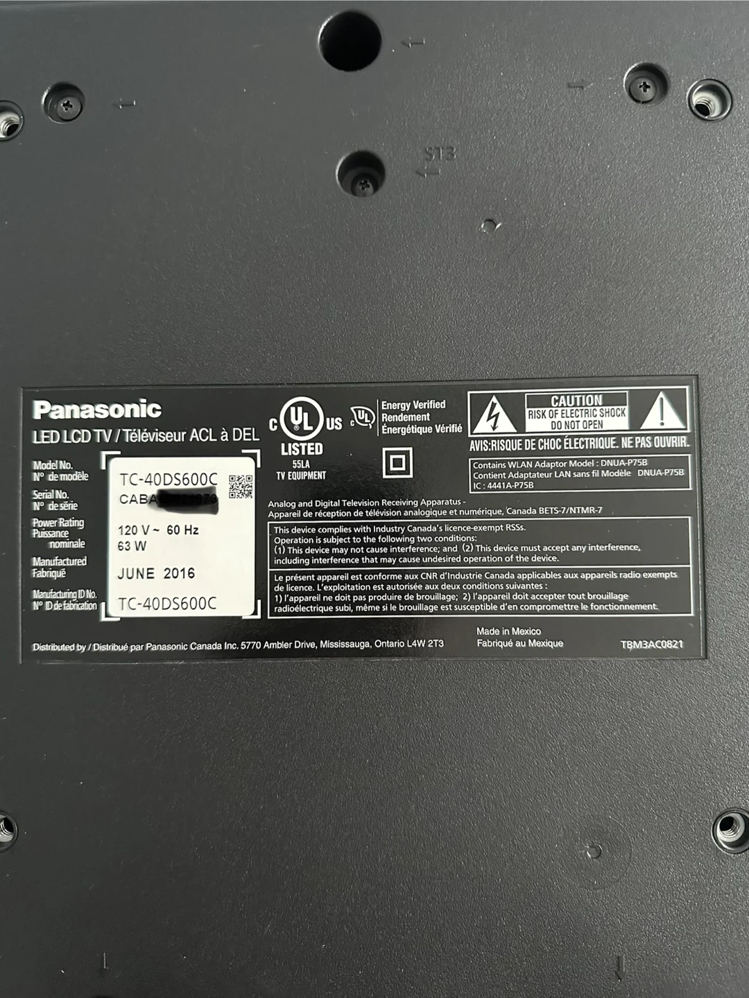 Panasonic TC-40DS600C 40" LED TV - photo 3