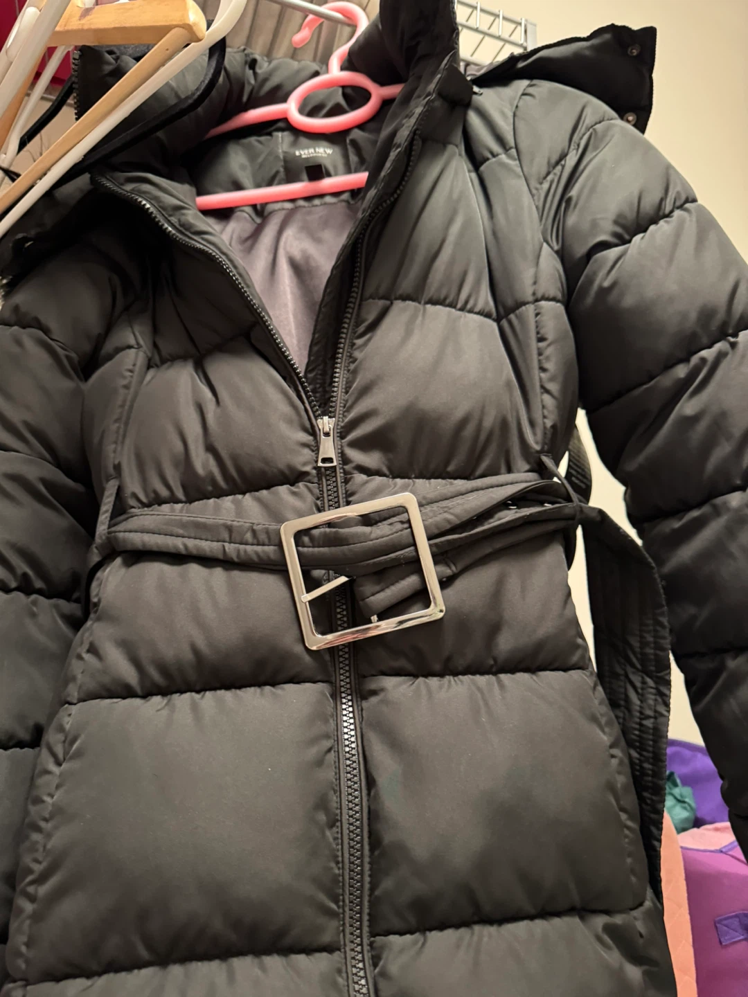 Ever New Black Puffer Jacket, Size S - photo 4