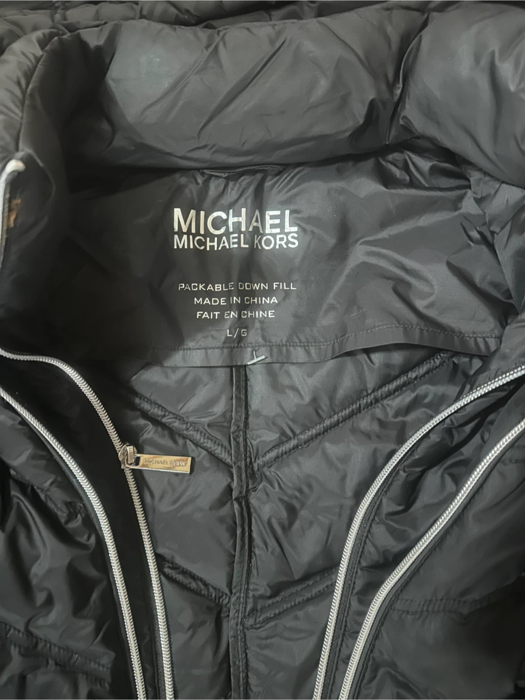 Michael Michael Kors Black Packable Down Fill Puffer - L - photo 2