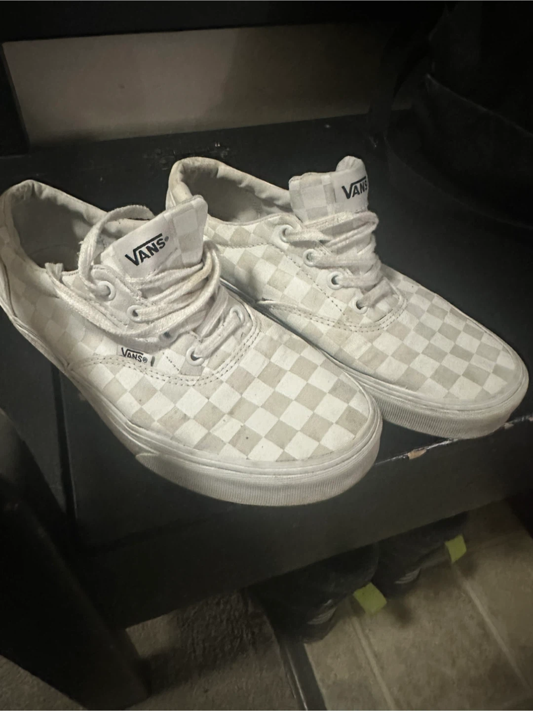 Vans Authentic White Checkerboard Sneakers