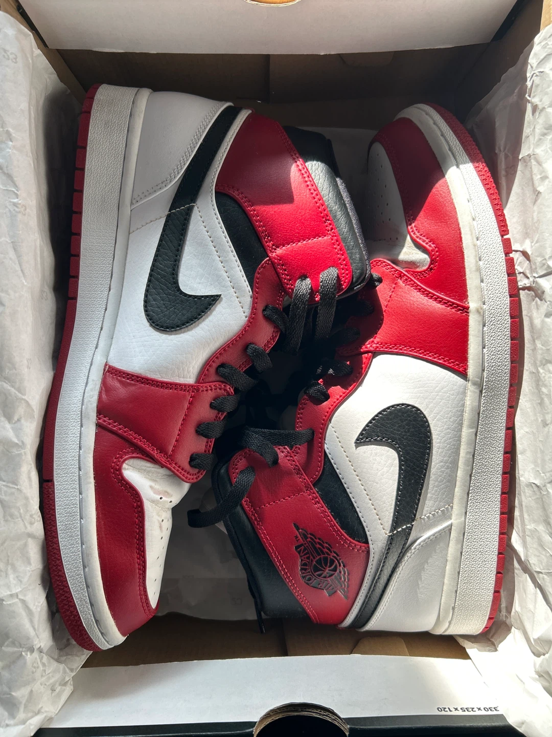 Nike Air Jordan 1 Mid Red/White - Like New! - photo 2