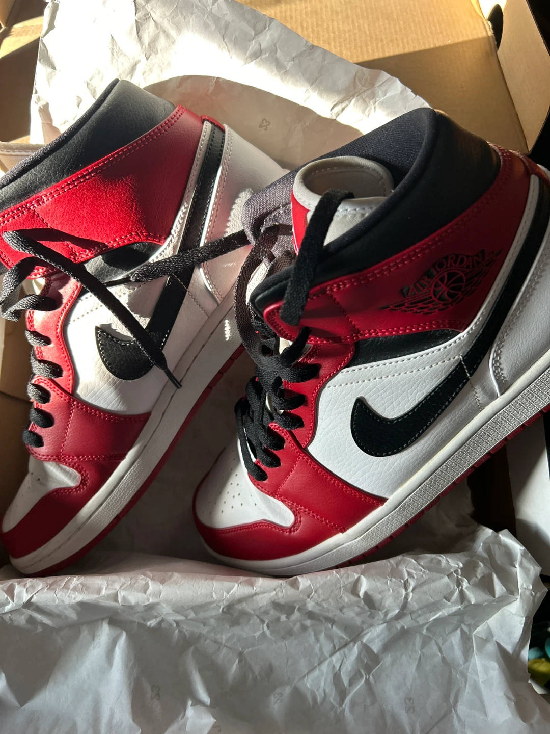 Nike Air Jordan 1 Mid Red/White - Like New! - photo 4