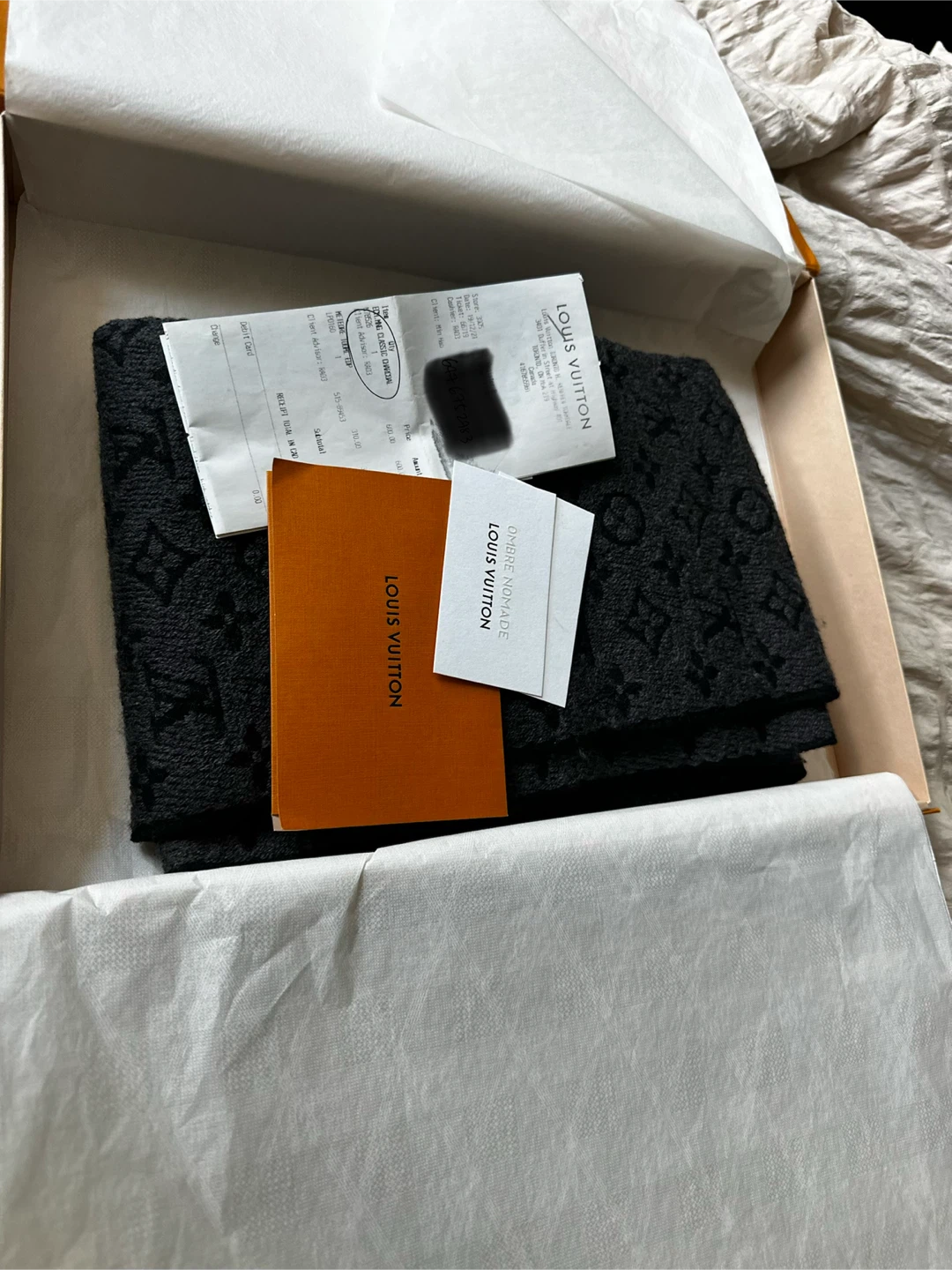 Louis Vuitton Echarpe Classic Charcoal Scarf