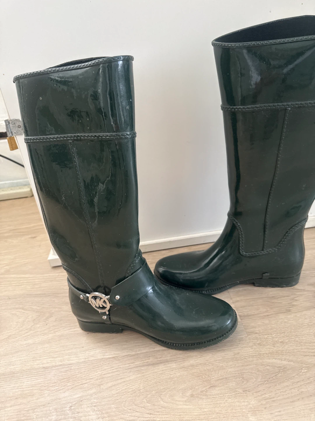 Michael Kors Green Rain Boots - Size 9