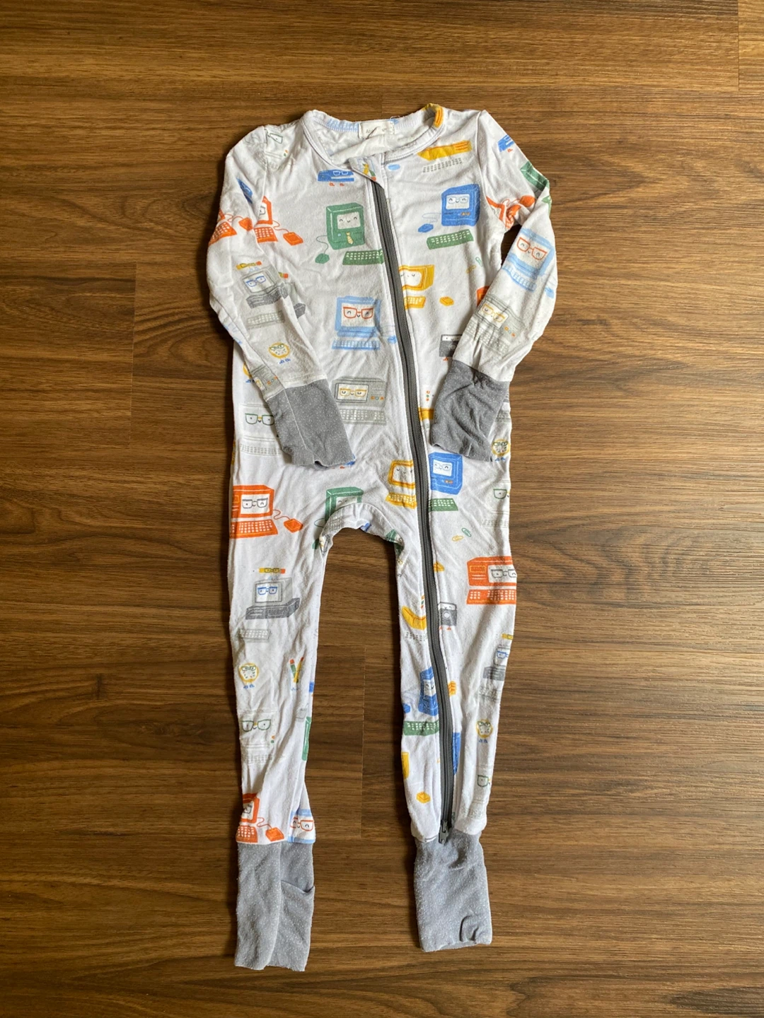 Angel Dear Bamboo Sleeper/Romper x2