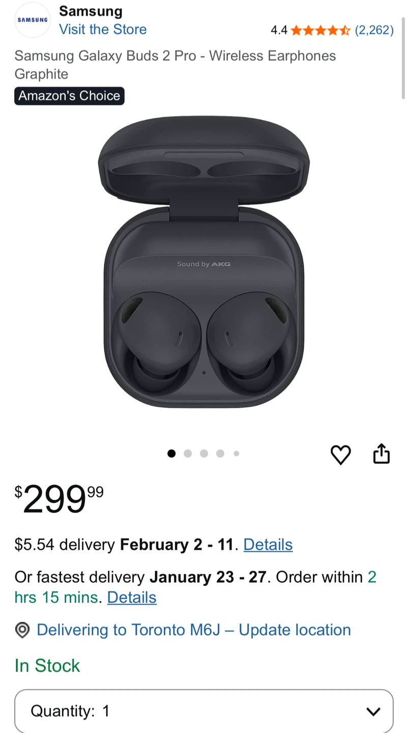 Samsung Galaxy Buds 2 Pro - Graphite