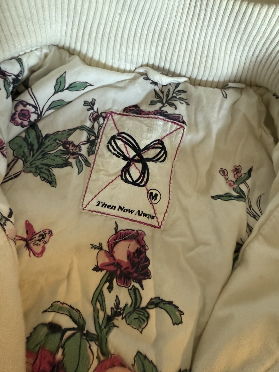 TNA Then Now Always White Floral Jacket - Size M - photo 2