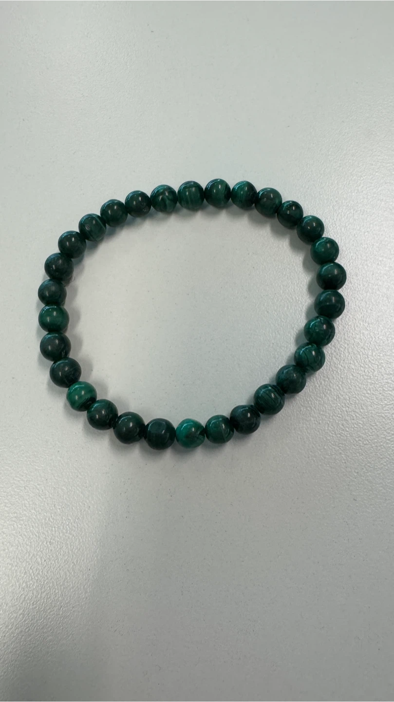 Green Malachite Beaded Bracelet