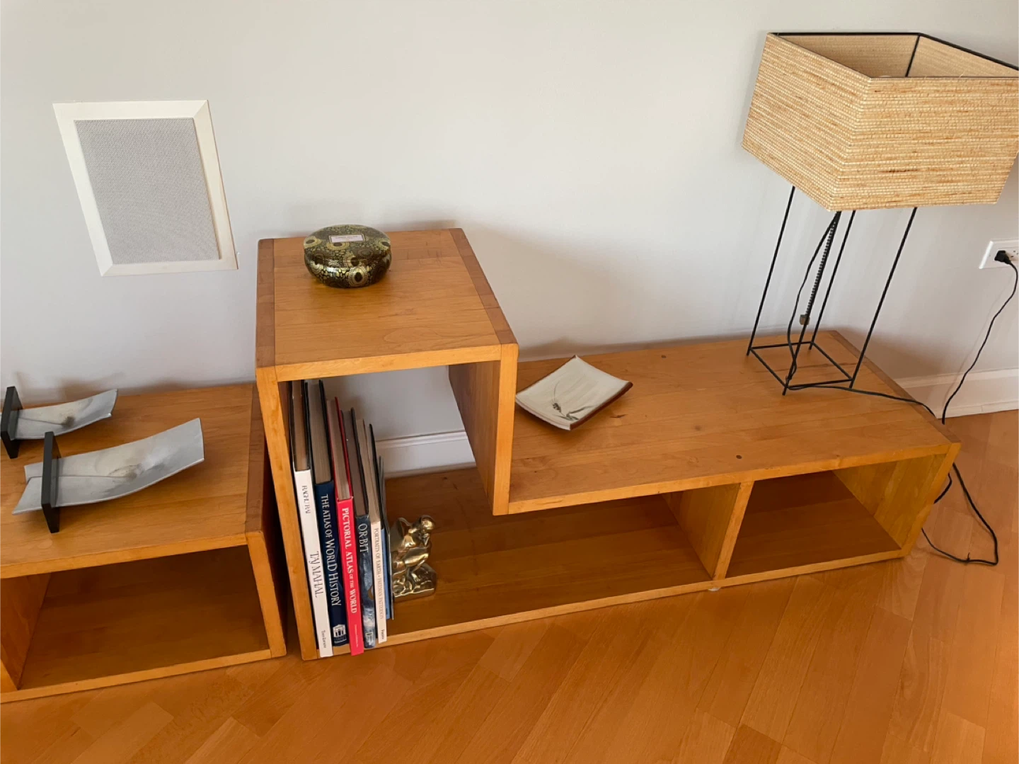 Mid-century Modern 2-piece Danish Modular Bookcase / Shelf